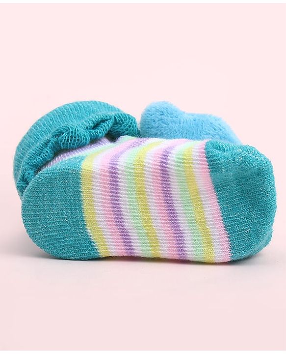 Cute Walk by Babyhug Socks Shoes With Kitty Applique - Multicolor