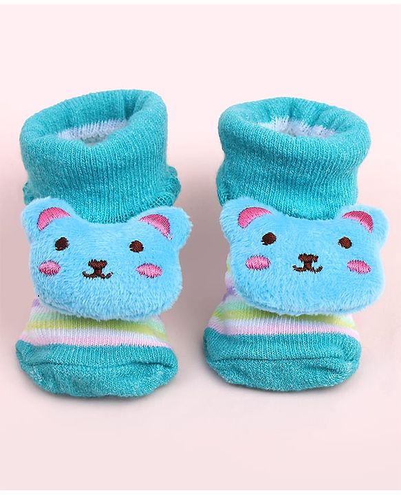 Cute Walk by Babyhug Socks Shoes With Kitty Applique - Multicolor