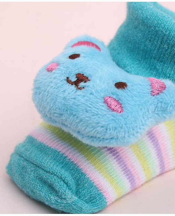 Cute Walk by Babyhug Socks Shoes With Kitty Applique - Multicolor