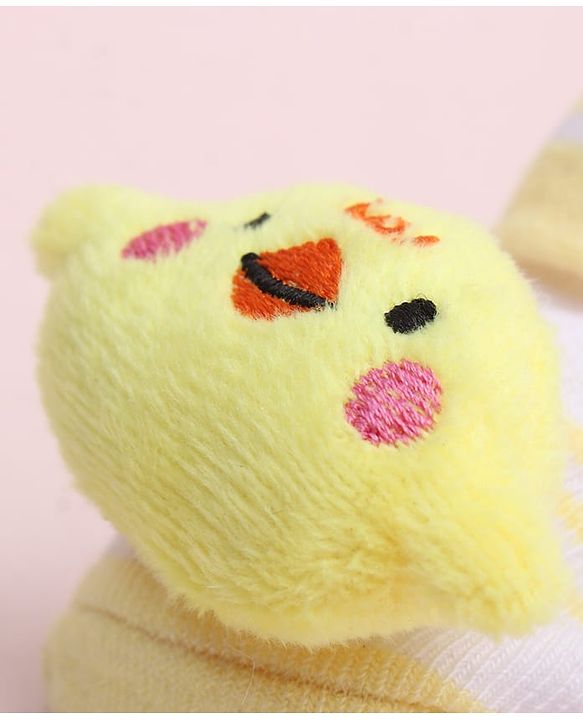 Cute Walk by Babyhug Socks Shoes With Bird Applique - Multicolor