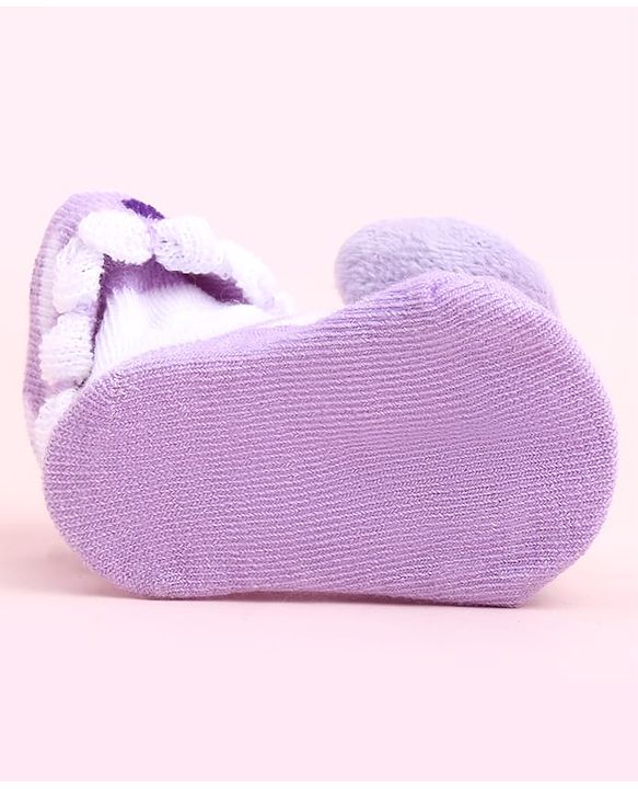 Cute Walk by Babyhug Socks Shoes With Animal Applique - Multicolor