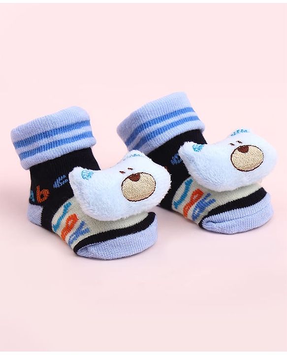 Cute Walk by Babyhug Socks Shoes With Animal Applique - Multicolor