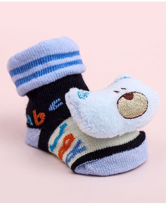 Cute Walk by Babyhug Socks Shoes With Animal Applique - Multicolor