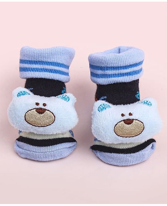 Cute Walk by Babyhug Socks Shoes With Animal Applique - Multicolor