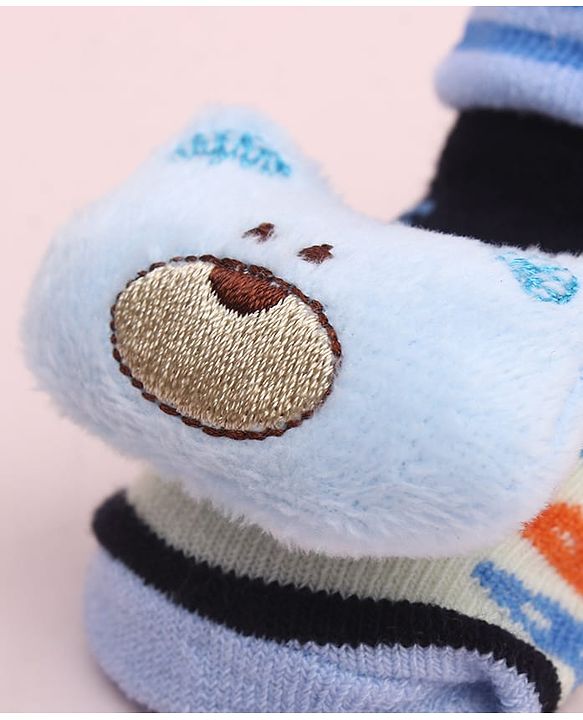 Cute Walk by Babyhug Socks Shoes With Animal Applique - Multicolor