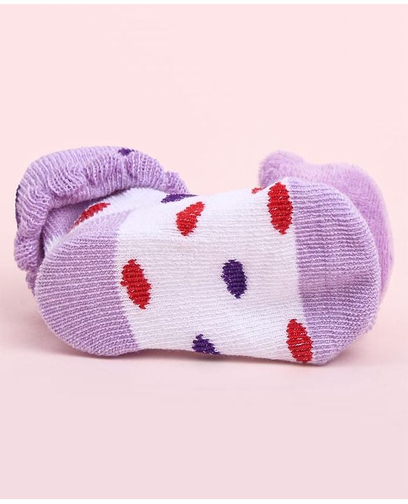 Cute Walk by Babyhug Socks Shoes With Kitty Applique - Multicolor