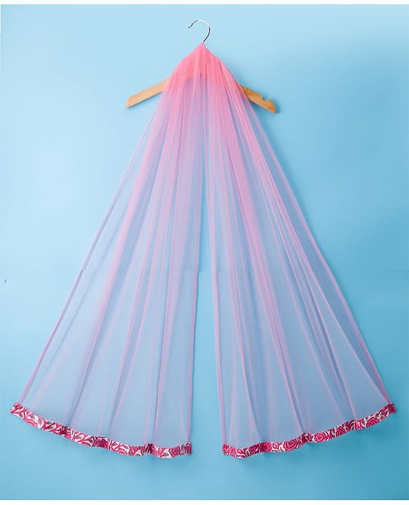Pine Kids Cotton Woven Half Sleeves Choli Lehenga & Dupatta Set With Floral Print - White & Pink