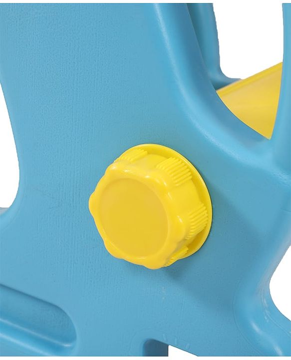 Babyhug 2-in-1 Penguine Slide With Basketball Hoop - Yellow & Blue| Smooth Slide Slide with Extended Landing| Indoor & Outdoor Active Play| Improves Motor Skills, Balance & Coordination| BIS Certified