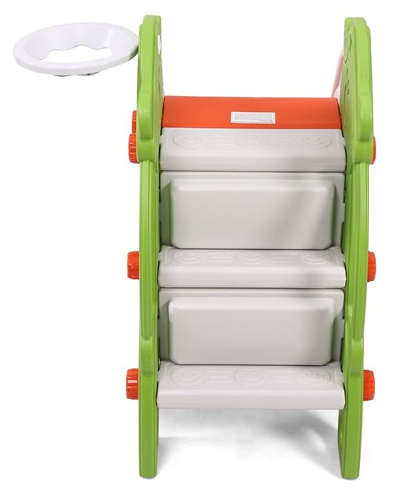 Babyhug 2-in-1 Penguine Slide With Basketball Hoop - Yellow & Blue| Smooth Slide Slide with Extended Landing| Indoor & Outdoor Active Play| Improves Motor Skills, Balance & Coordination| BIS Certified