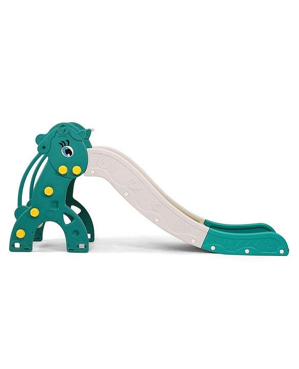 Babyhug 2-in-1 Penguine Slide With Basketball Hoop - Yellow & Blue| Smooth Slide Slide with Extended Landing| Indoor & Outdoor Active Play| Improves Motor Skills, Balance & Coordination| BIS Certified