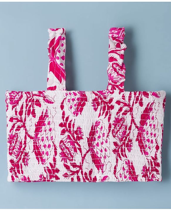 Pine Kids Viscose Woven Sleeveless Floral Printed Co-Ords  Indo Western Set - Pink & White