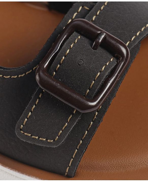 Pine Kids Velcro Closure Solid Sandals - Brown