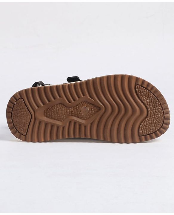 Pine Kids Velcro Closure Solid Sandals - Brown