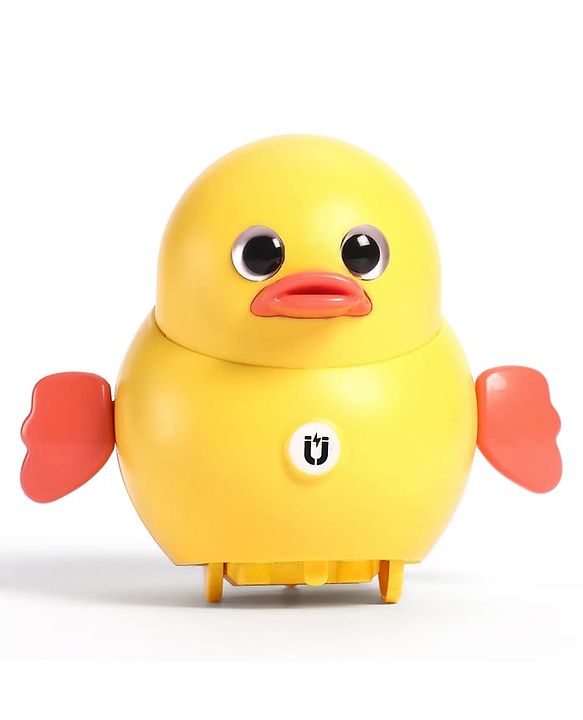 Babyhug Magnetic Crawling Duck Toy Set - Yellow| Music & LED Lights| Dancing Mother Duck| Visual & Auditory Development| Battery Operated| Encourages Crawling| BIS Certified| Gifting Option for 6M+