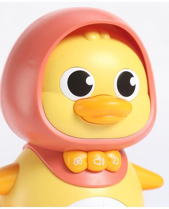 Babyhug Magnetic Crawling Duck Toy Set - Yellow| Music & LED Lights| Dancing Mother Duck| Visual & Auditory Development| Battery Operated| Encourages Crawling| BIS Certified| Gifting Option for 6M+