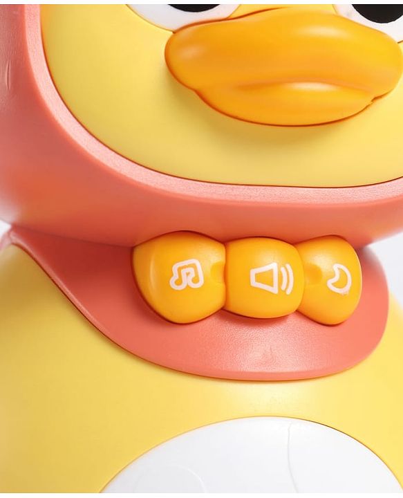 Babyhug Magnetic Crawling Duck Toy Set - Yellow| Music & LED Lights| Dancing Mother Duck| Visual & Auditory Development| Battery Operated| Encourages Crawling| BIS Certified| Gifting Option for 6M+