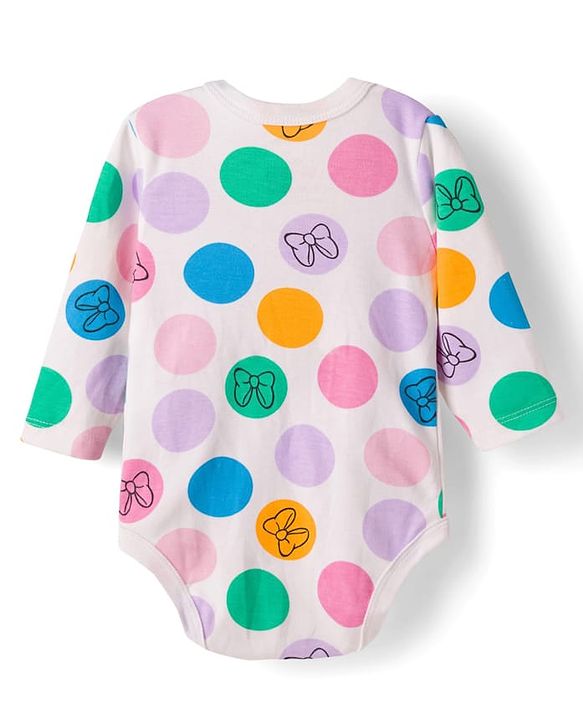 Babyhug Disney Interlock Knit Full Sleeves Onesies With Minnie & Friends Graphics Pack of 3 - Multicolor