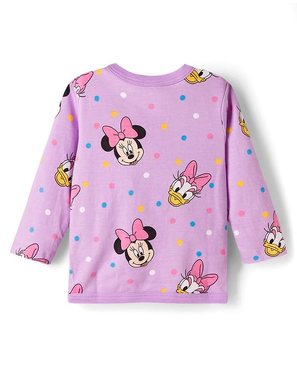 Babyhug Disney 100% Cotton Knit Full Sleeves Jhablas With Minnie & Friends Graphics Pack Of  3 - Multicolour