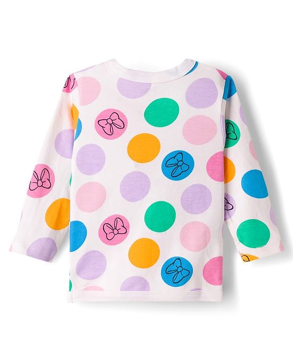 Babyhug Disney 100% Cotton Knit Full Sleeves Jhablas With Minnie & Friends Graphics Pack Of  3 - Multicolour