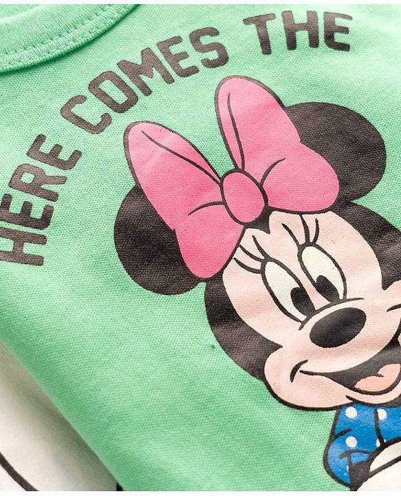 Babyhug Disney Interlock Knit Full Sleeves Rompers With Minnie & Friends Graphics Pack of 3 - Multicolor