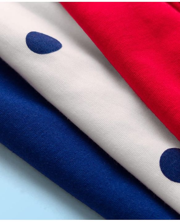 Babyhug Disney 100% Cotton Knit  Full Sleeves Front Open Jhablas With Minnie Mouse Graphic Pack of 3 - Multicolour