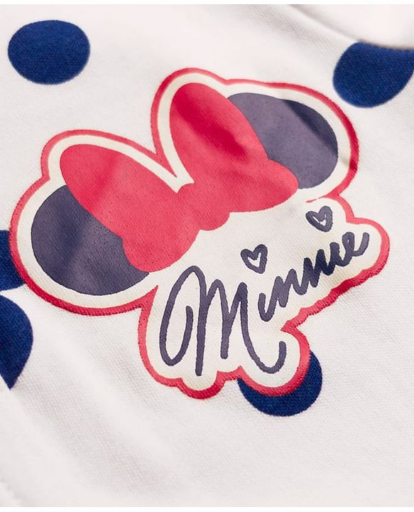 Babyhug Disney 100% Cotton Knit  Full Sleeves Front Open Jhablas With Minnie Mouse Graphic Pack of 3 - Multicolour