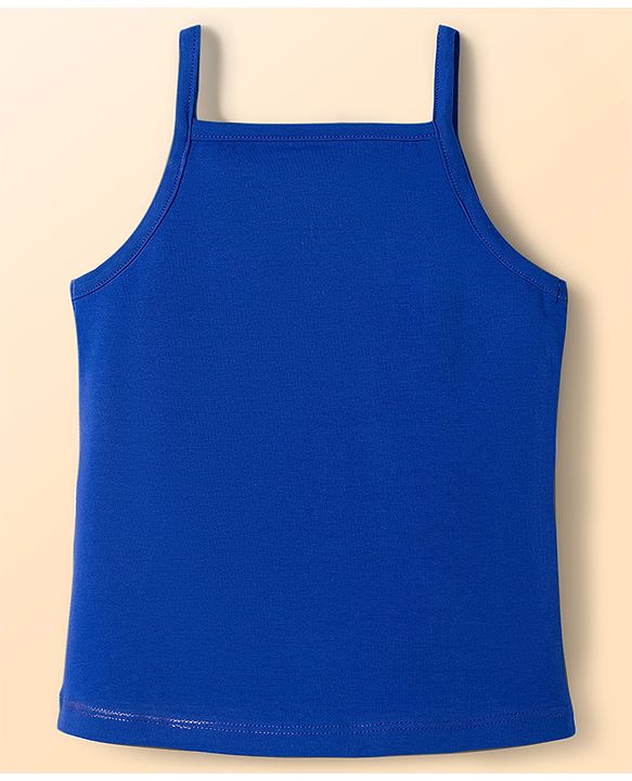 Babyhug Disney Lycra Knit Sleeveless Slips With Minnie Mouse Graphics Pack Of 3 - Blue, White and Red