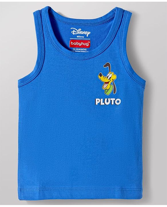 Babyhug Disney Single Jersey Knit Sleeveless Vests With Mickey Mouse And Friends Print Pack of 3 - Multicolor
