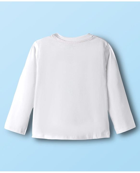 Babyhug Disney Single Jersey Knit Full Sleeves T-Shirt & Pyjama Night Suit With Marie Graphics - White & Red