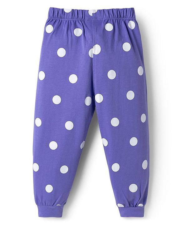 Babyhug Disney Single Jersey Knit Full Sleeves T-Shirt & Pyjama Night Suit with Minnie Mouse Graphics - Multicolor