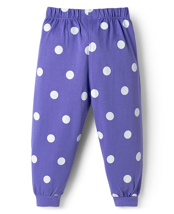 Babyhug Disney Single Jersey Knit Full Sleeves T-Shirt & Pyjama Night Suit with Minnie Mouse Graphics - Multicolor