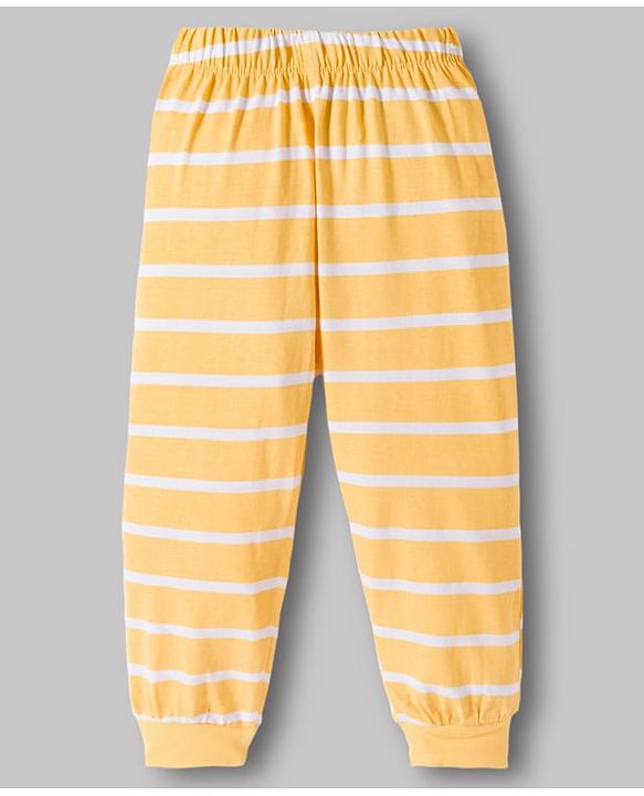 Babyhug Disney Single Jersey Knit Full Sleeves T-Shirt & Pajama Night Suit with Winnie & Friends Graphic & Stripes - Multicolor