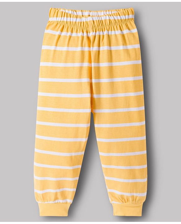 Babyhug Disney Single Jersey Knit Full Sleeves T-Shirt & Pajama Night Suit with Winnie & Friends Graphic & Stripes - Multicolor