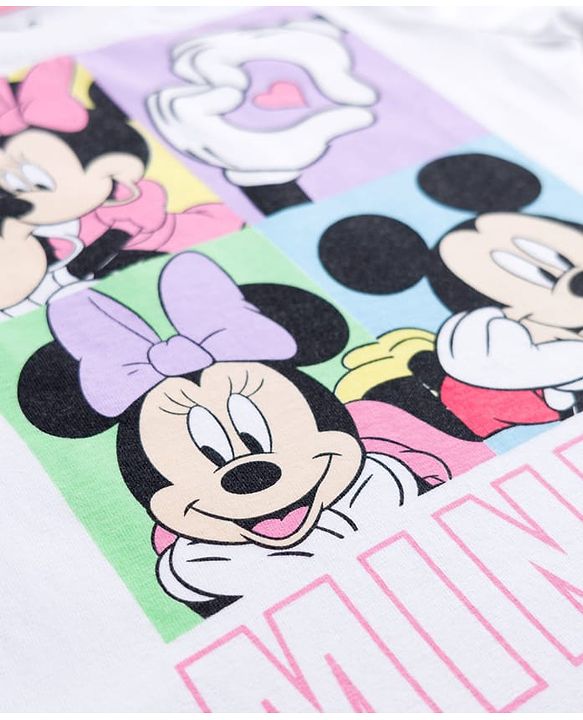 Babyhug Disney Single Jersey Knit Full Sleeves T-Shirt & Pyjama Night Suit With Minnie Mouse Graphics - Multicolor