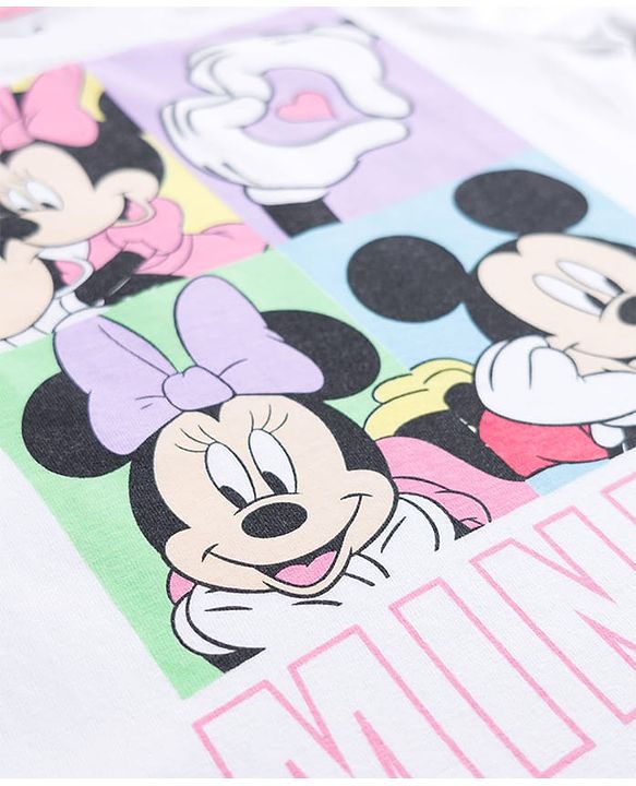 Babyhug Disney Single Jersey Knit Full Sleeves T-Shirt & Pyjama Night Suit With Minnie Mouse Graphics - Multicolor