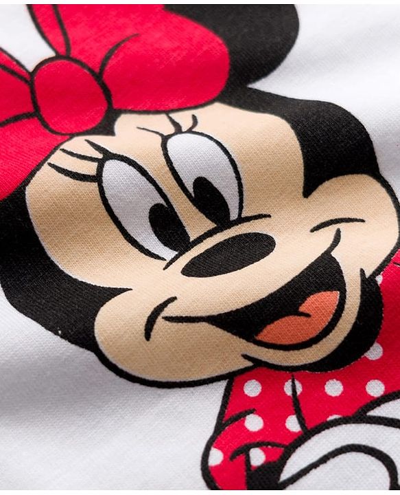 Babyhug Disney Single Jersey Knit Full Sleeves T-Shirt & Pyjama Night Suit With Minnie Mouse Graphics - Multicolor