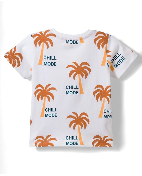 Babyhug Cotton Knit Half Sleeves T-Shirts With Leaf Print Pack of 3 - Multicolor