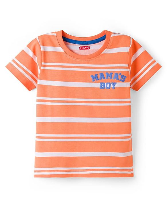Babyhug Cotton Knit Half Sleeves Striped & Shark Printed T-Shirts Pack of 3 - Multicolor