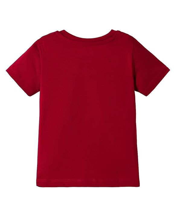 Babyhug Cotton Knit Half Sleeves T-Shirt With Tiger Print - Multicolor