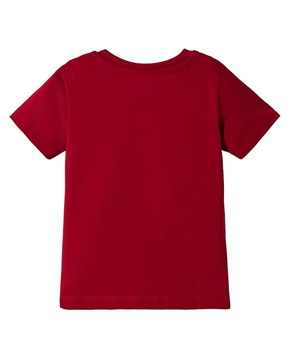 Babyhug Cotton Knit Half Sleeves T-Shirt With Tiger Print - Multicolor