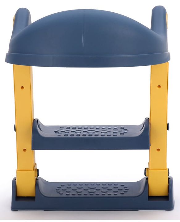 Babyhug Ladder Potty Seat - Grey White| Comfortable & Secure Training Seat| Anti-Slip Base| Easy to Clean| Lightweight Design| Easy to Assemble| Fits All Regular Commodes
