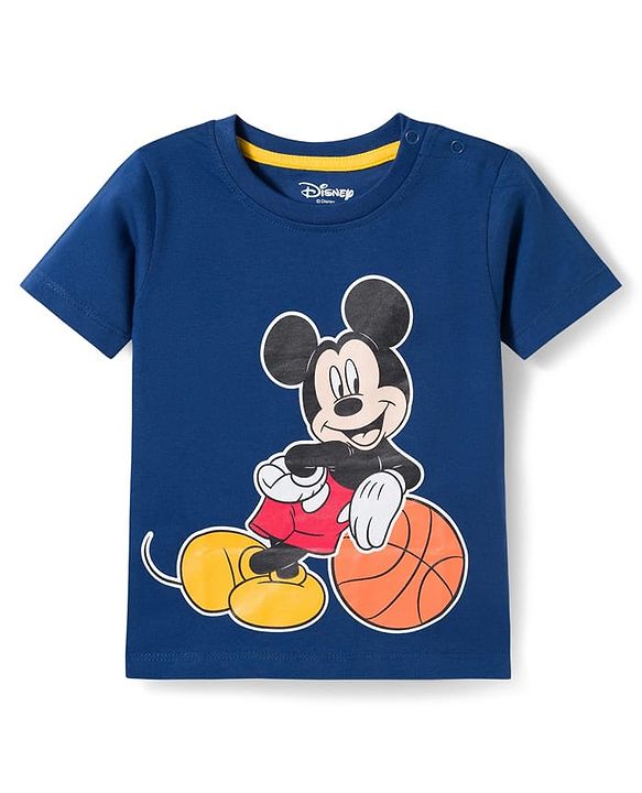 Babyhug Disney Single Jersey Knit Half Sleeves T-Shirts With Mickey Mouse Graphics Pack of 3 - Multicolor
