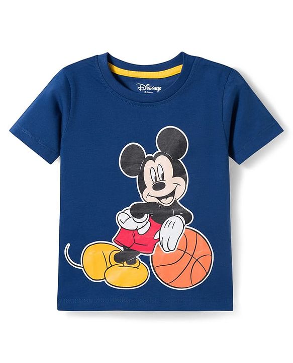 Babyhug Disney Single Jersey Knit Half Sleeves T-Shirts With Mickey Mouse Graphics Pack of 3 - Multicolor