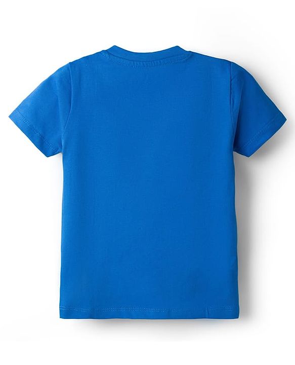 Babyhug Disney 100% Cotton Knit Half Sleeves T-Shirt With Mickey Mouse Graphic - Blue