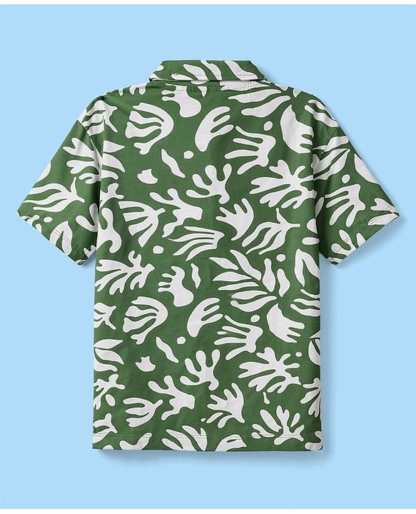 Pine Kids Cotton Knit Half Sleeves Printed Shirt & Sleeveless T-Shirt - Multicolor