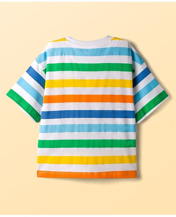 Pine Kids Disney 100% Cotton Knit Drop Shoulder Half Sleeves T-Shirts With Mickey Mouse & Friends Graphics Pack of 2- Multicolour