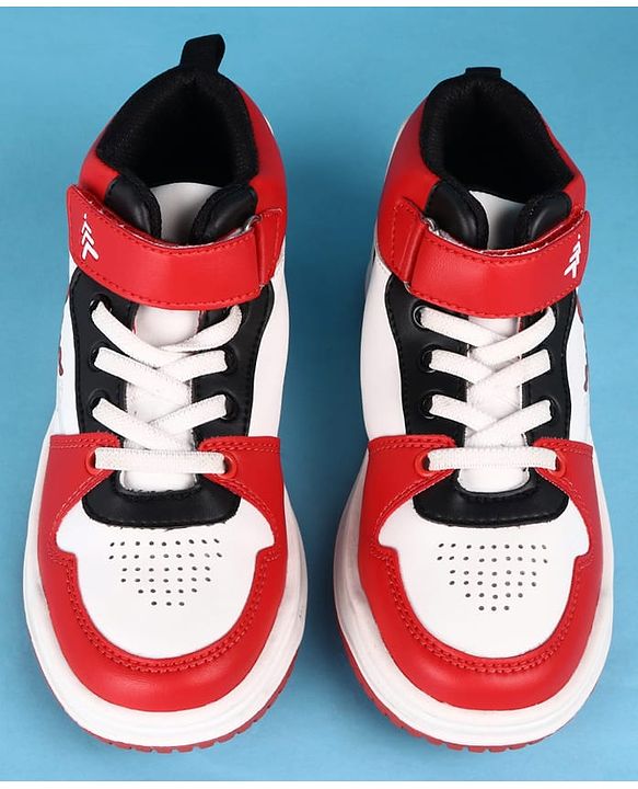 Pine Kids Marvel Velcro Closure Casual Shoes With Spider-Man Graphics - Red & White