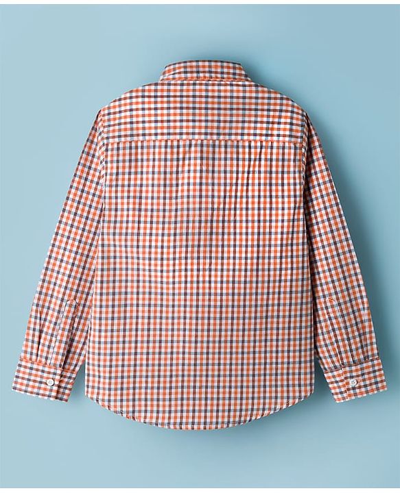 Pine Kids 100% Cotton Woven Full Sleeves Checks Shirt & Sleeveless Tank T-Shirt With Text  Print - Multicolour