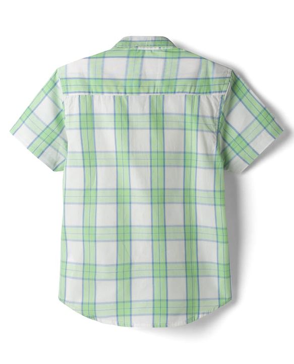 Pine Kids Cotton Woven Half Sleeves Checkered Shirt - Multicolor