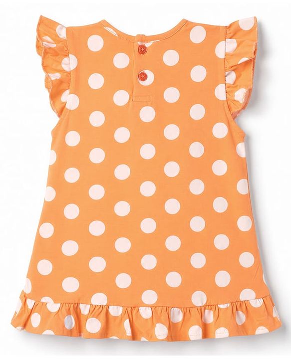 Babyhug Cotton Knit Sleeveless Nighties With Polka Dots With Text Print Pack of 2 - Multicolor